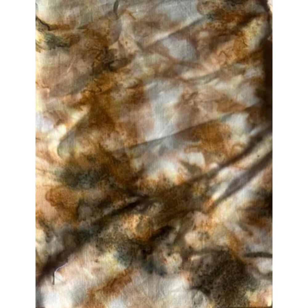 Vintage Brown and Tan Batik Fabric - 1/2 Yard